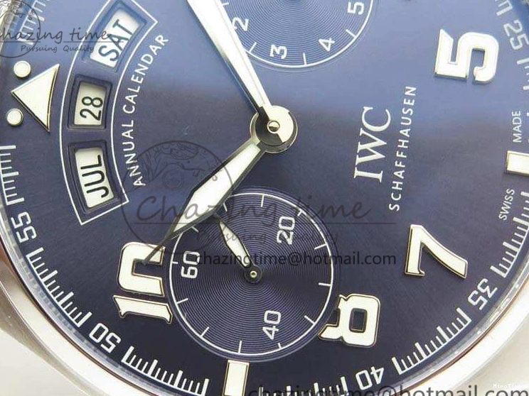 MIROTIME 0415 Versatile Big Pilot Real PR IW502703 SS YLF 1:1 Best Edition Blue Dial On Calfskin Strap A 7226